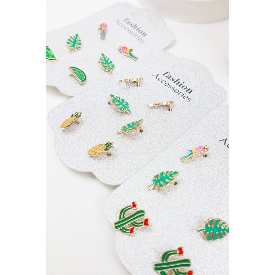 Tropical Theme Multi Earring Set