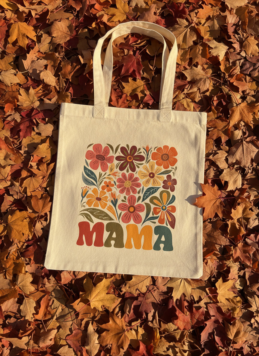 Mama Canvas Tote Crafted by Us! Two Sizes Available