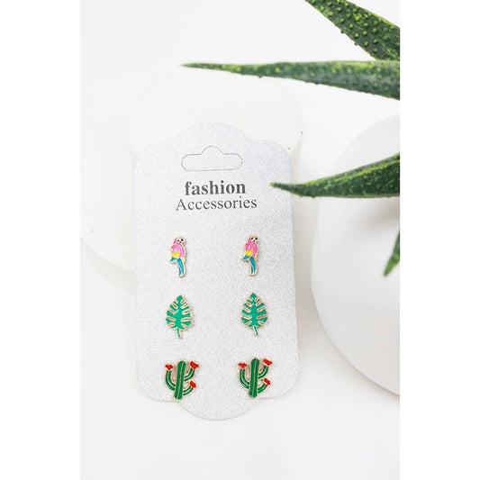 Tropical Theme Multi Earring Set