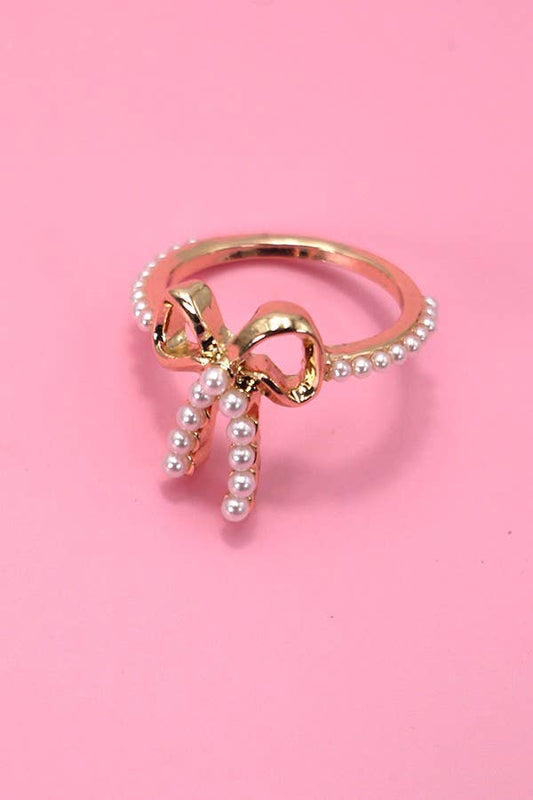 Pearl Ribbon Ring