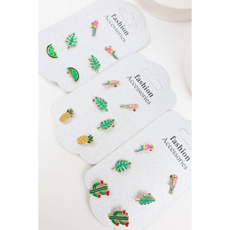 Tropical Theme Multi Earring Set