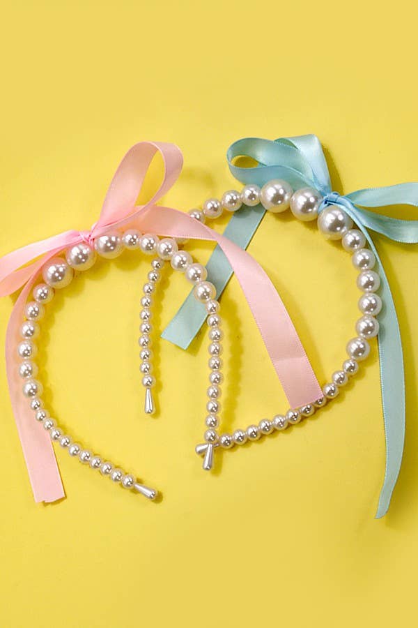 Pearl Ribbon Headband