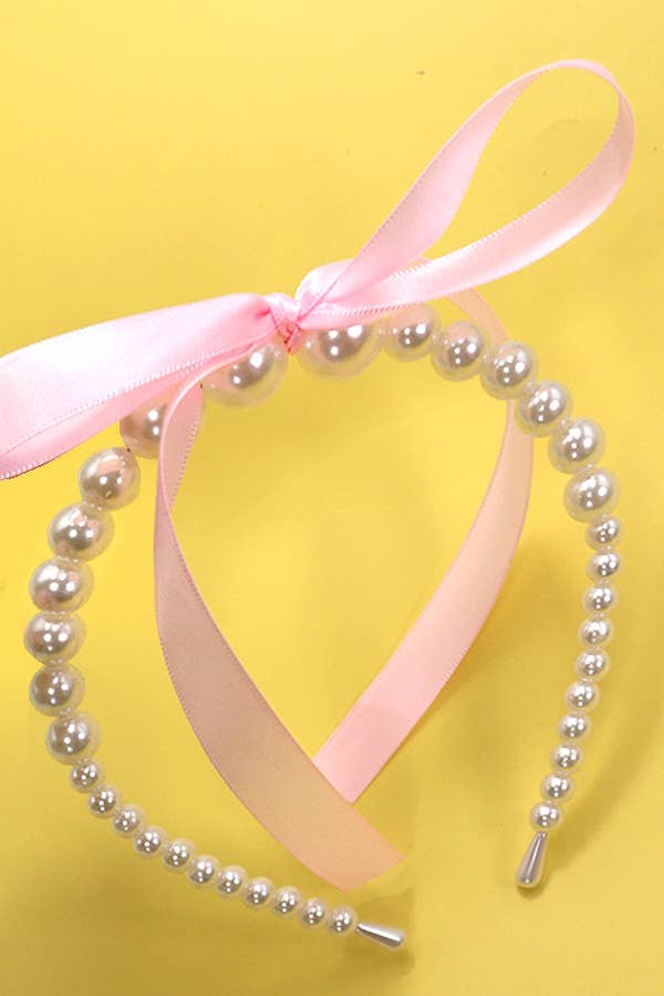 Pearl Ribbon Headband
